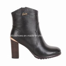 OEM Trendy High Heels Women Boots with Fashion Leather